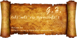 Gömöry Hannibál névjegykártya